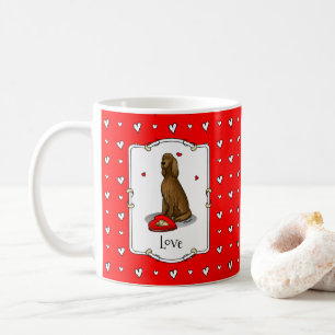 Taza De Café Feliz Día de San Valentín sé mi irlandés Setter (r