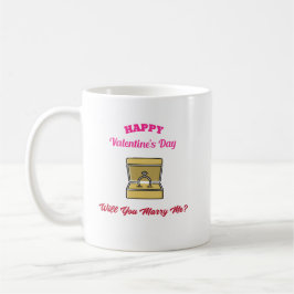 Taza De Café ¿Feliz Día de San Valentín te casarás conmigo?