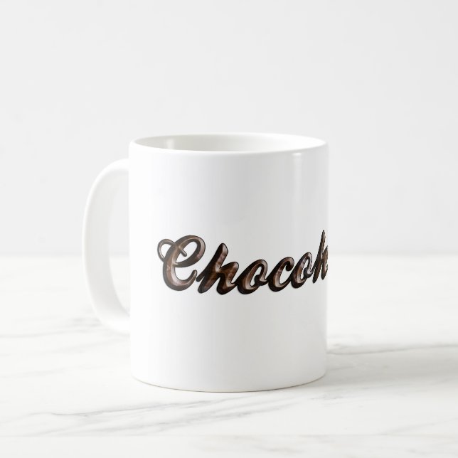 Taza De Café Feliz Día del Chocolate Chocoholic (Anverso izquierdo)
