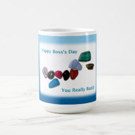 Taza De Café Feliz Día del Jefe, realmente rocas