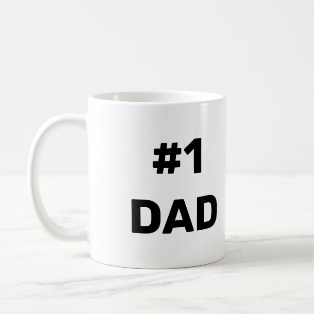 Taza De Café Feliz Día del Padre #1 Papá (Izquierda)