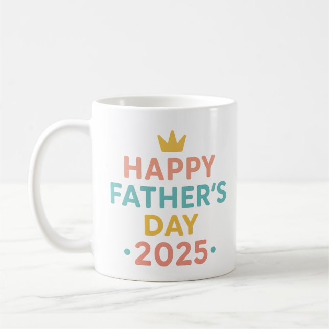 Taza De Café Feliz Día del Padre 2025 Café Mug Cute Dad Gift (Izquierda)