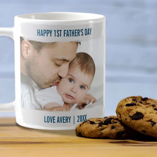 Taza De Café Feliz Día del Padre 2 Foto Pincel gris (Subido por el creador)