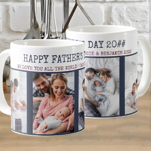 Taza De Café Feliz Día del Padre 4 Foto Personalizada
