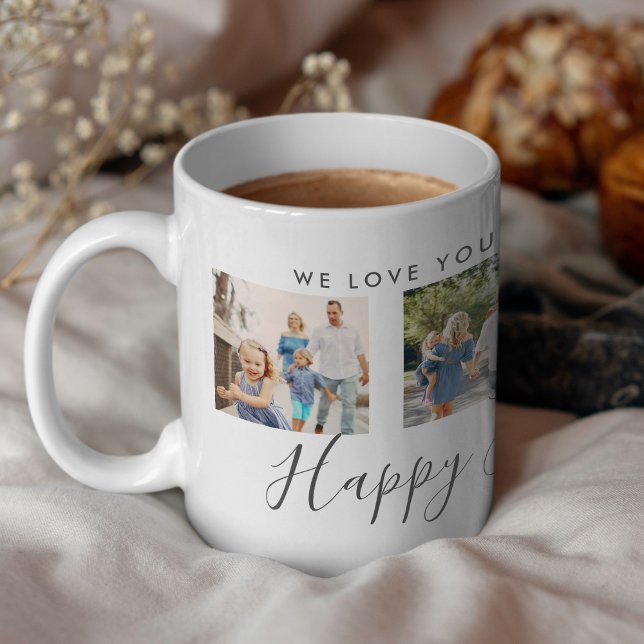Taza De Café Feliz Día del Padre 4 foto Personalizado White (Subido por el creador)