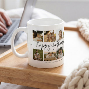 Taza De Café Feliz Día del Padre 8 Collage de Fotos Recuerdo