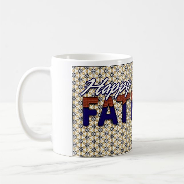 Taza De Café Feliz Día del Padre Café Blanco Mug (Izquierda)