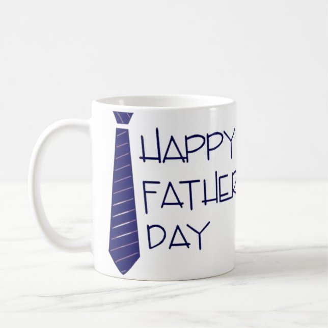 Taza De Café Feliz Día del Padre, corbata de cuello (Izquierda)