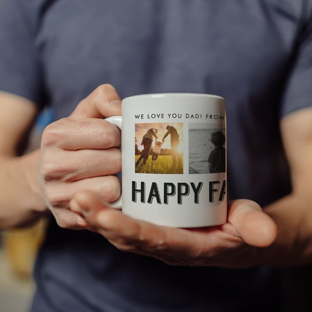 Taza De Café Feliz Día del Padre | Cuadrícula de fotos en blanc (Subido por el creador)