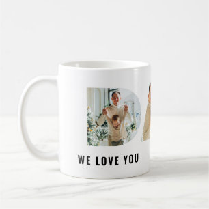 Taza De Café Feliz Día del Padre DAD Cutout 3 Foto Te amamos