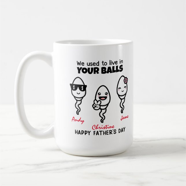 Taza De Café Feliz Día del Padre de tus pequeñas ardillas (Izquierda)