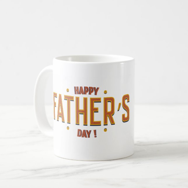 Taza De Café Feliz Día del Padre - Famoso regalo para el mundo (Anverso izquierdo)