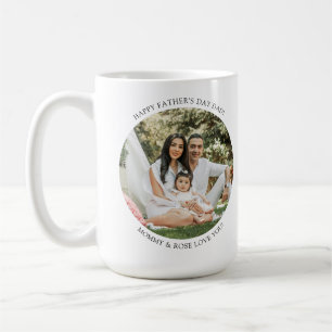 Taza De Café Feliz Día del Padre Fotos redondas Regalo simple
