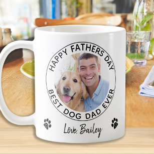 Taza De Café Feliz Día del Padre Mascota foto mejor papá perro