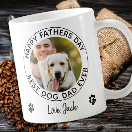 Taza De Café Feliz Día del Padre Mascota foto mejor papá perro 