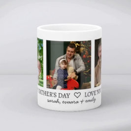 Taza De Café Feliz Día del Padre, mejor foto de papá del mundo