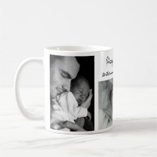 Taza De Café Feliz Día del Padre, mejor foto de papá del mundo 