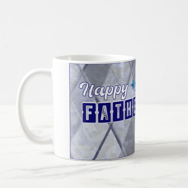 Taza De Café Feliz Día del Padre Papá Café Blanco (Izquierda)