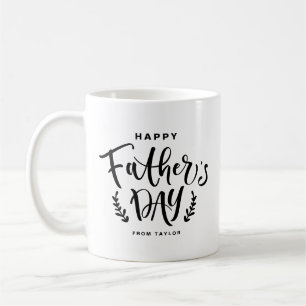 Taza De Café Feliz Día del Padre Personalizado de las letras ne