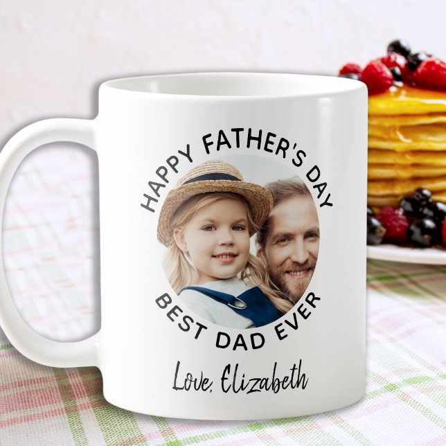 Taza De Café Feliz Día del Padre, Personalizado foto mejor papá (Subido por el creador)