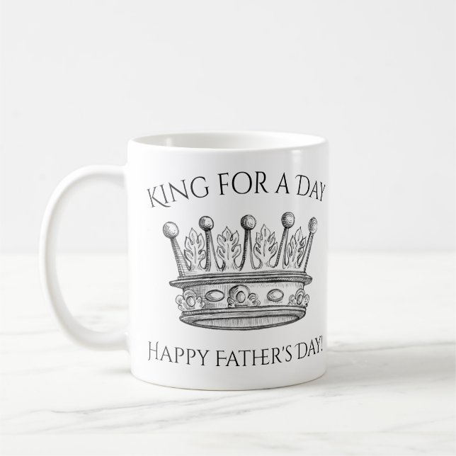 Taza De Café Feliz Día del Padre Rey por una cita del día (Izquierda)