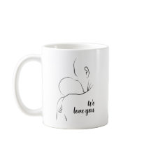 Feliz Día del Padre Te queremos Baby Line Art Mug