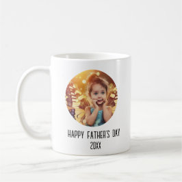 Taza De Café Feliz Día del Padres, breve foto infantil