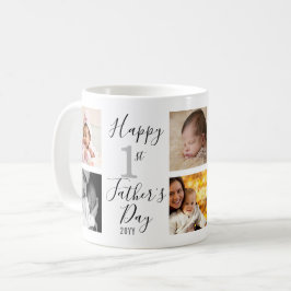 Taza De Café Feliz Día del Primer Padre Nuevo Collage de fotos