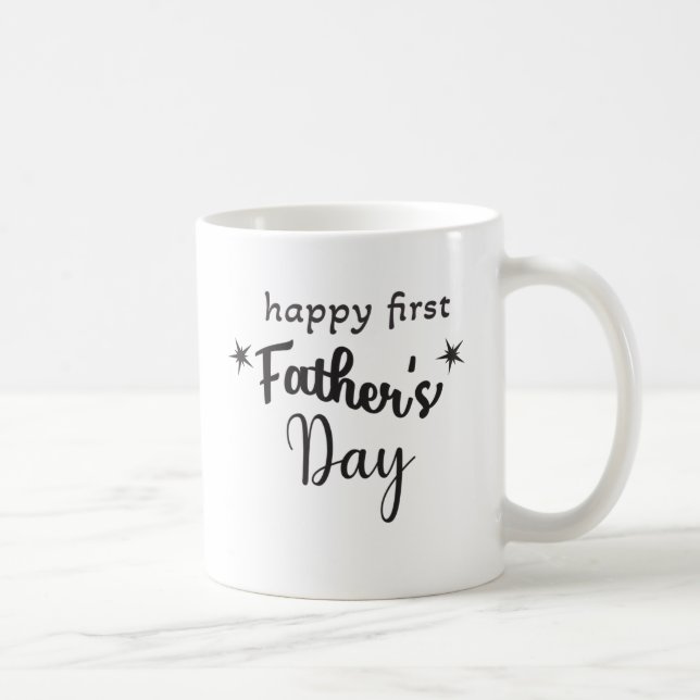 Taza De Café Feliz día del primer padre para nuevo papá (Derecha)