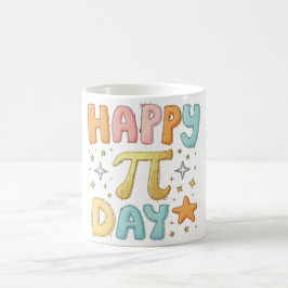 Taza De Café Feliz Día Pi Cute Diseño Pastel