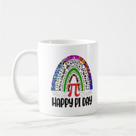 Taza De Café Feliz Día Pi Leopardo Mathemico Arcoiris