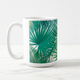 Taza De Café Feliz día Viajes Hojas tropicales de palmeras Jung