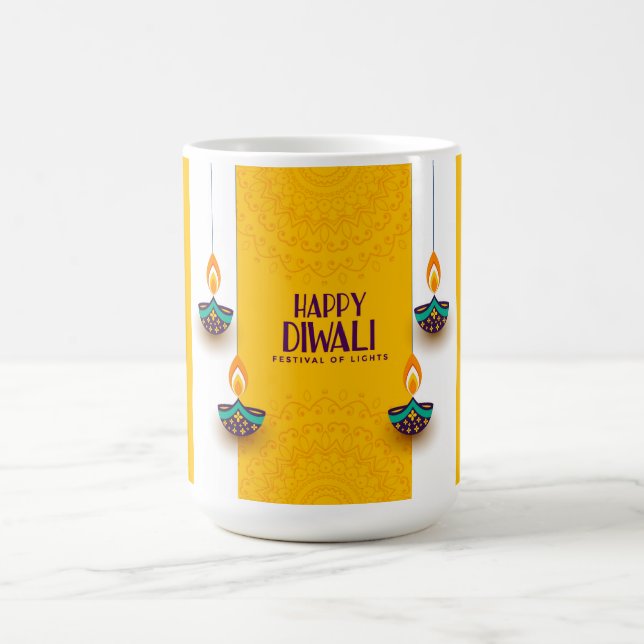 Taza De Café Feliz Diwali (Centro)