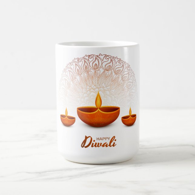 Taza De Café Feliz Diwali Coffee Mug (Centro)