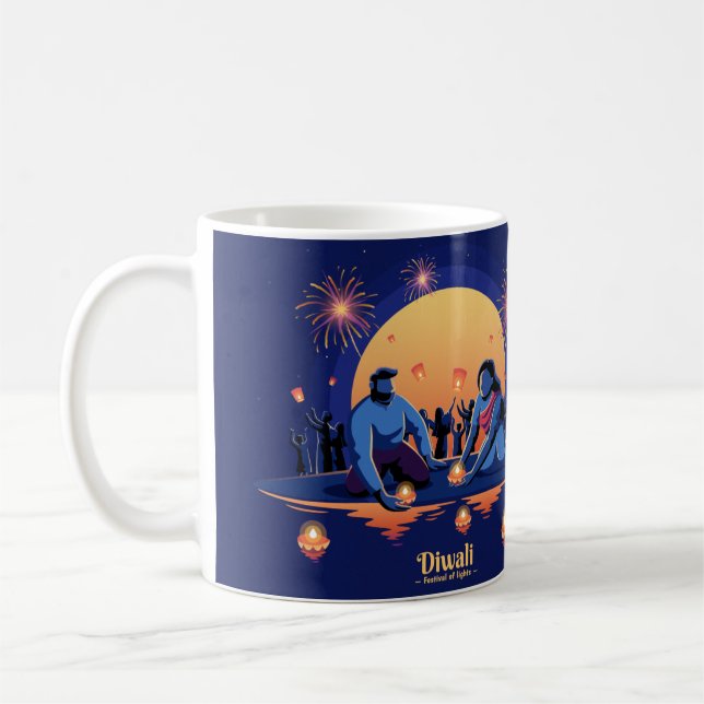 Taza De Café Feliz Diwali Mug (Izquierda)