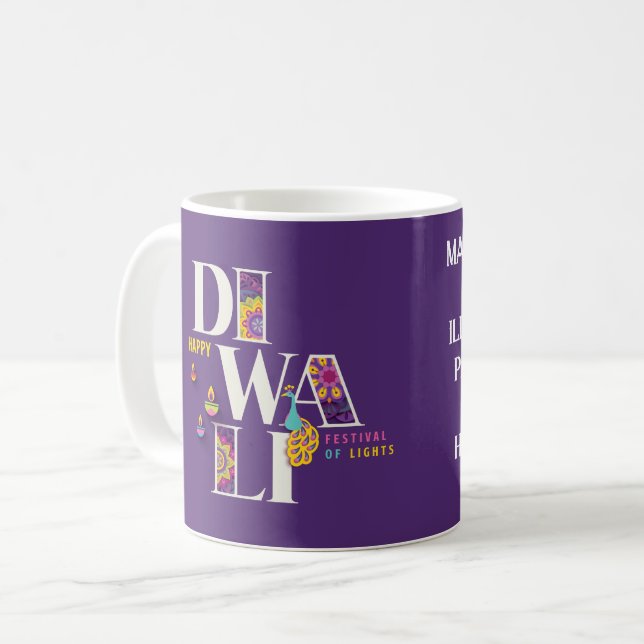Taza De Café Feliz Diwali Mug (Anverso izquierdo)
