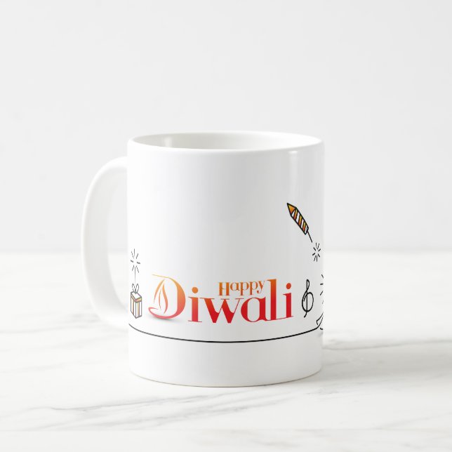 Taza De Café Feliz Diwali Mug (Anverso izquierdo)