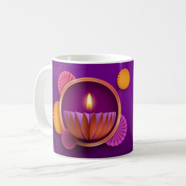 Taza De Café Feliz Diwali Mug (Anverso izquierdo)