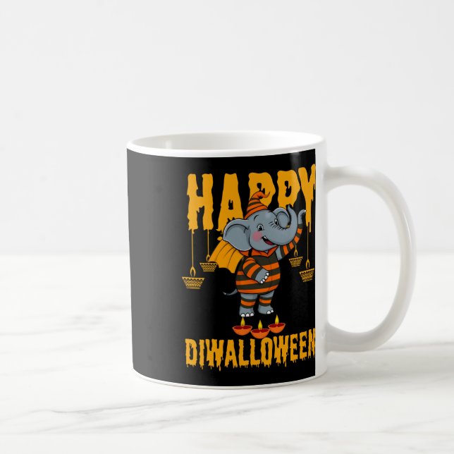 Taza De Café Feliz Diwalihalloween Halloween (Derecha)