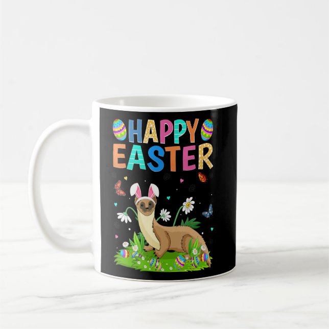 Taza De Café Feliz domingo de Pascua del Conejo de Pascua (Izquierda)