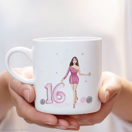 Taza De Café Feliz dulce dieciséis, cumpleaños 16