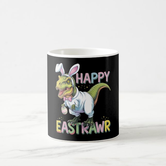 Taza De Café Feliz Eastrawar T Rex Easter Dinosaur Egg (Centro)