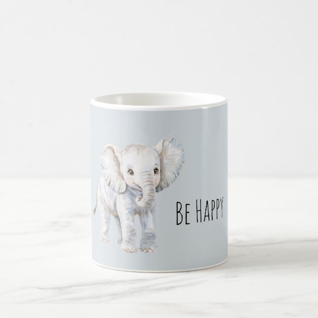 Taza De Café Feliz Elefante Dulce (Centro)