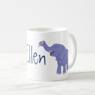 Taza De Café Feliz elefante (personalizado)