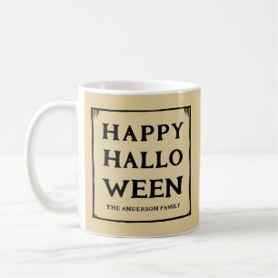 Taza De Café feliz estilo vintage de halloween