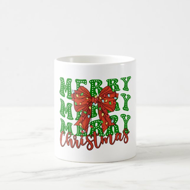 Taza De Café Feliz Feliz Feliz Feliz Navidad Coquette (Centro)