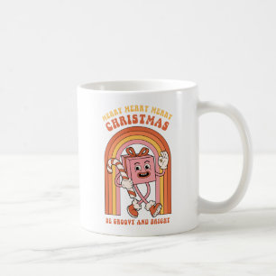 Taza De Café Feliz Feliz Feliz Feliz Navidad - Sé Groovy brilla