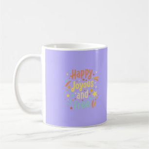 Taza De Café Feliz, feliz, libre, motivacional, Inspirador