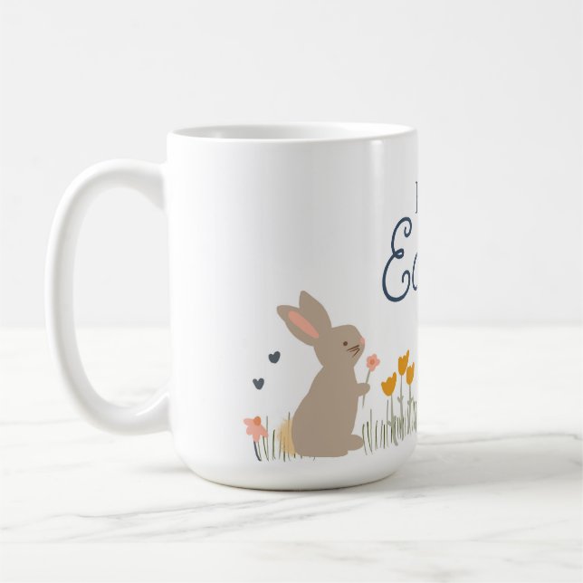 Taza De Café Feliz feriado festivo festivo para conejitos de pa (Izquierda)
