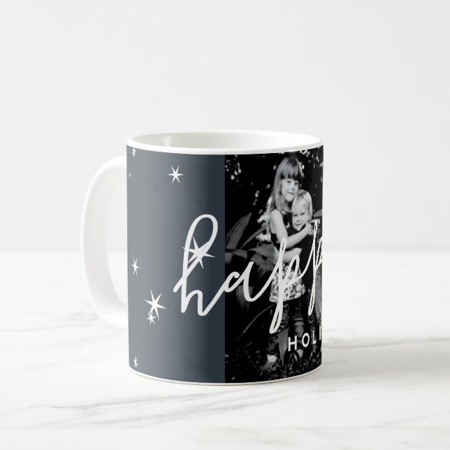 Taza De Café Feliz feriado Personalizado Foto Estrella de vacac (Anverso izquierdo)